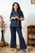 NAVY BLUE COORD SET WITH NECK PIECE